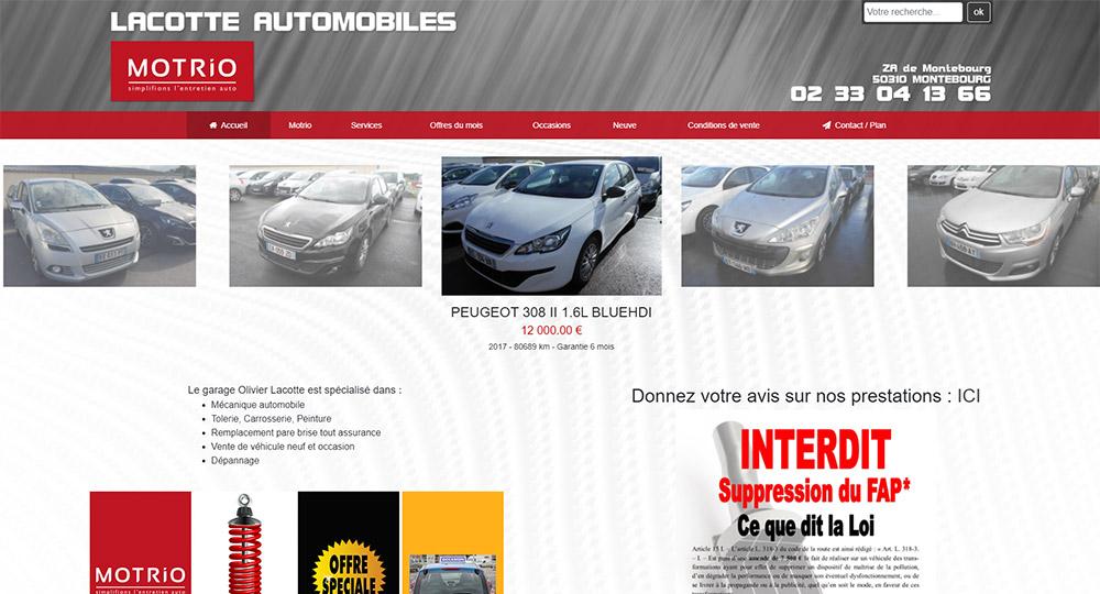 Mise &agrave; jour Site Internet de Lacotte Automobiles