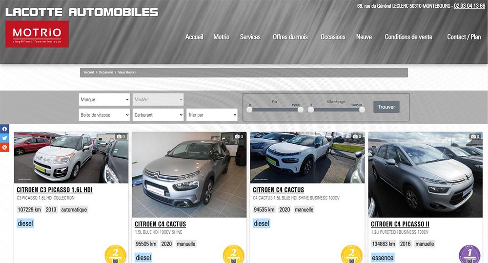 Mise &agrave; jour Lacotte Automobiles