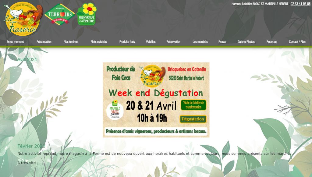 Mise &agrave; jour La Fraserie