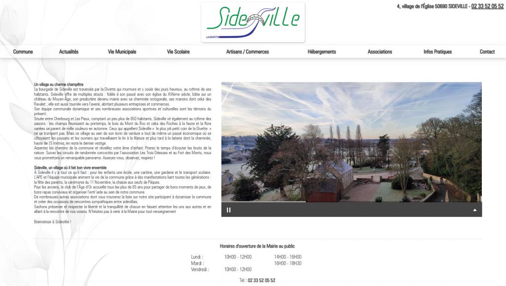 Mise &agrave; jour Site Mairie de Sideville